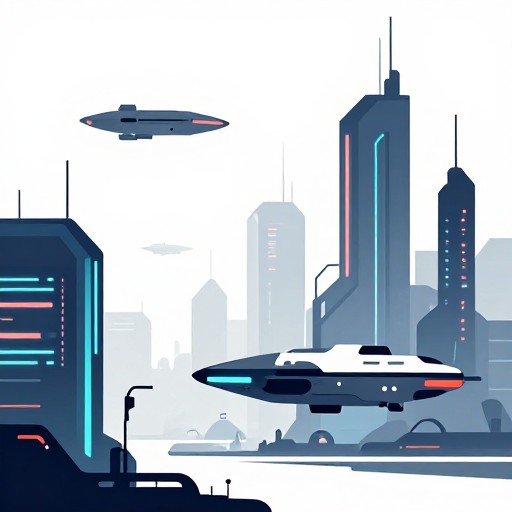 SCI-FI CONCEPT - Vector Flat