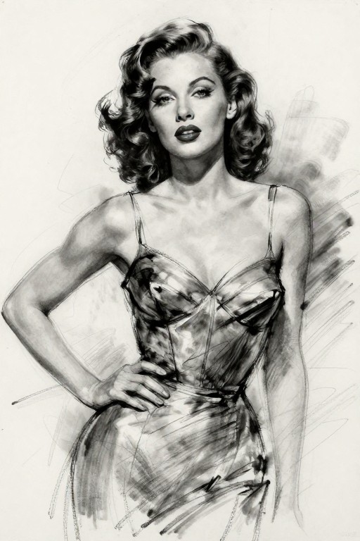 VINTAGE GLAMOUR - Loose Sketch