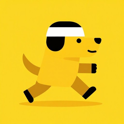 SPORTY DOG - Flat Design