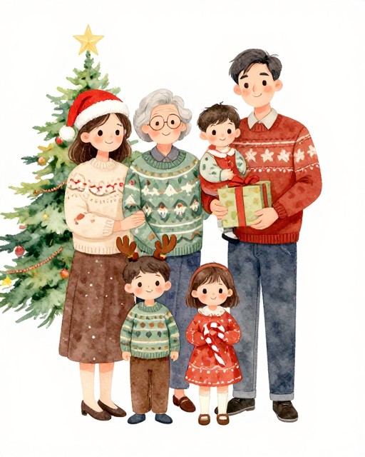 CHRISTMAS PORTRAIT - Watercolor