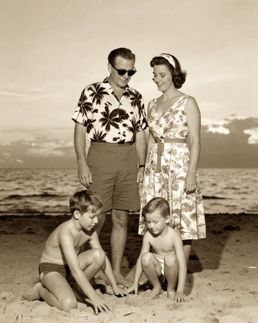 BEACH VACATION - Vintage Photo
