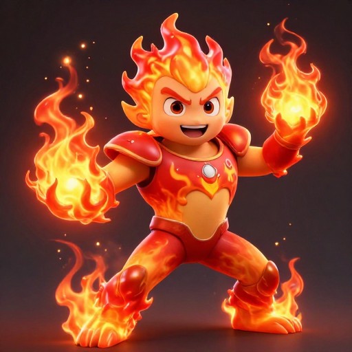 FLAME WARRIOR - Animated Hero