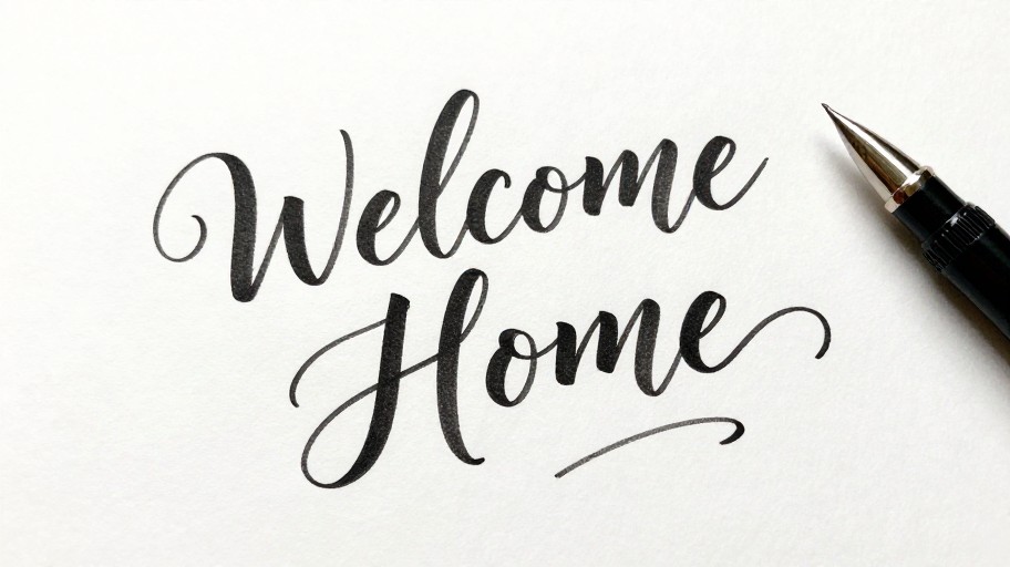 WELCOME HOME - Elegant Calligraphy