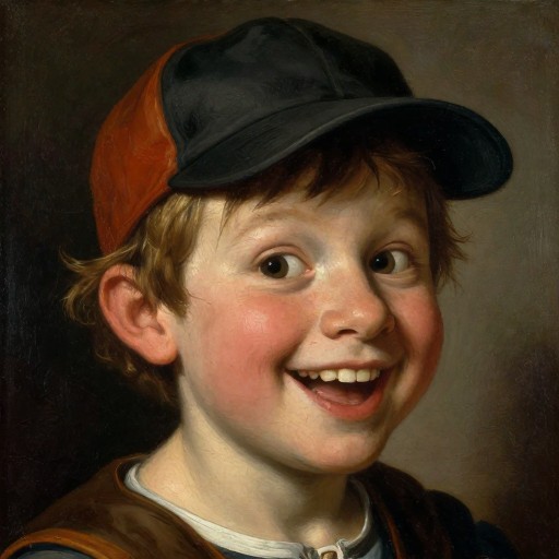 CARTOON BOY - Oil Painting