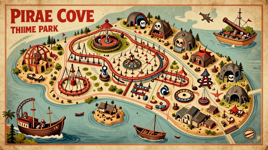 PIRATE COVE - Vintage Poster