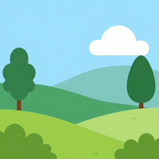 NATURE SCENE - Flat Design