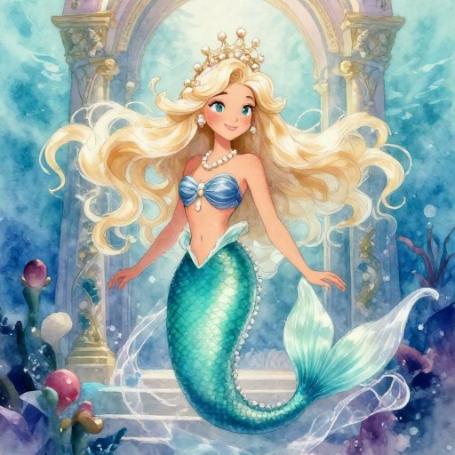 OCEAN PRINCESS - Watercolor Dream