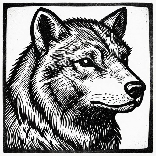 ANIMAL FUR - Woodcut Block