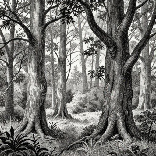 FOREST SCENE - Stipple Dot