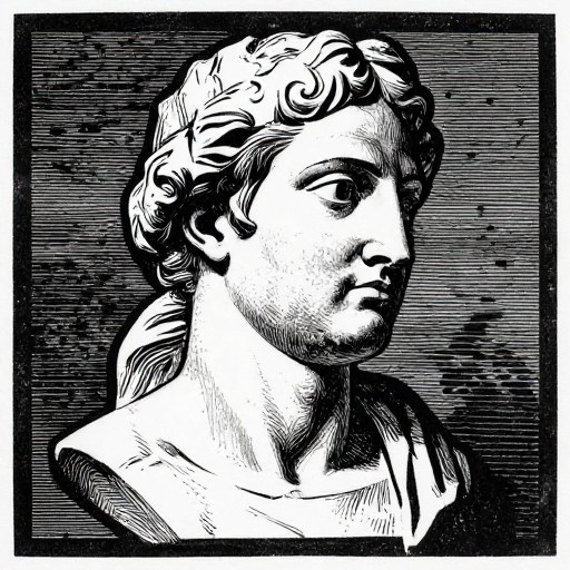 CLASSICAL BUST - Woodcut Block