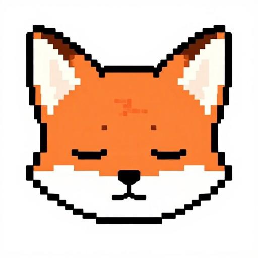 SLEEPY FOX - Pixel Art