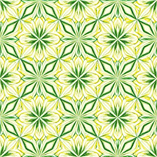 FLORAL GREEN - Geometric