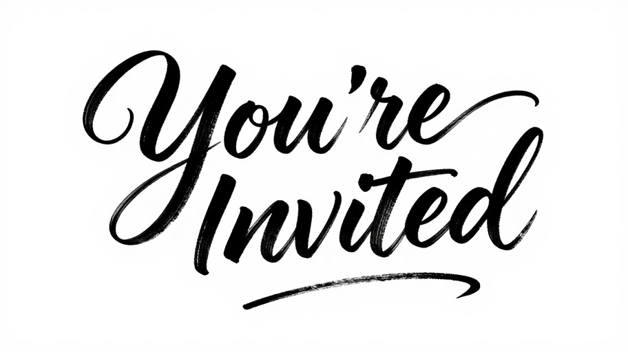 WEDDING INVITE - Modern Brush