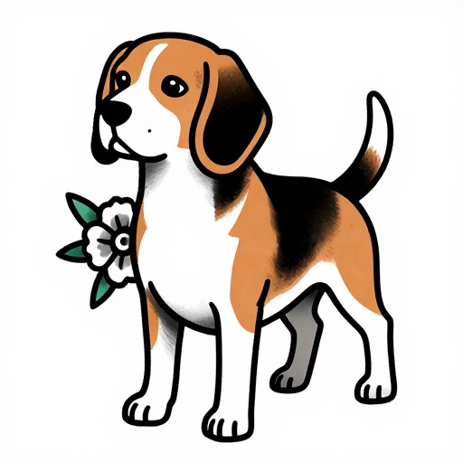 BEAGLE FLORAL - Bold & Simple