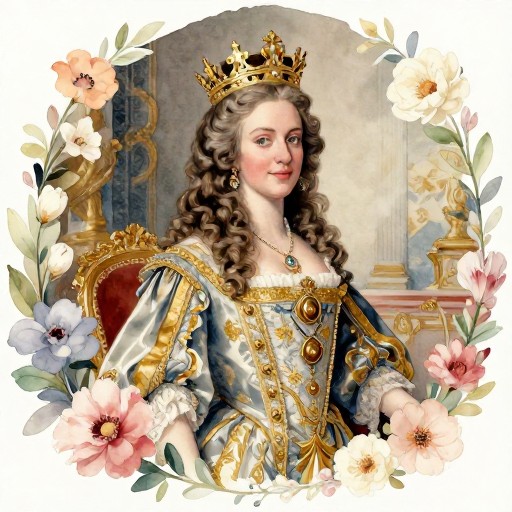 WATERCOLOR FLORAL - Royal Portrait