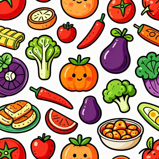 FOOD ICONS - Cartoon