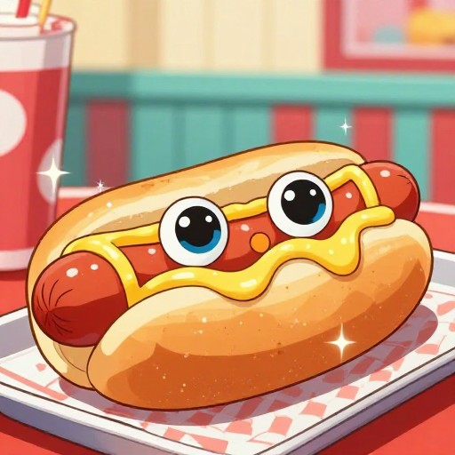 RETRO HOT DOG - Anime Style