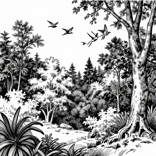 FOREST SCENE - Classic Ink