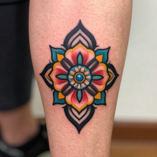 FLORAL LEG - Blackwork