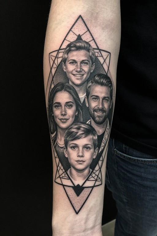 PORTRAIT MEMORIAL - Geometric Modern