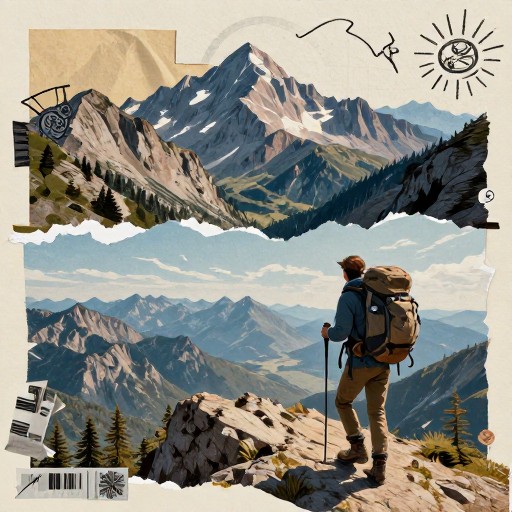 MOUNTAIN HIKE - DIY Collage
