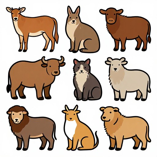 ANIMAL VARIETY - Bold Outline