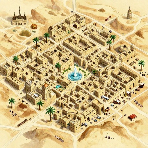 DESERT OASIS - Painted Landscape