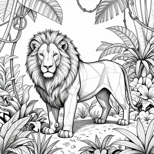 LION JUNGLE - Technical Pen