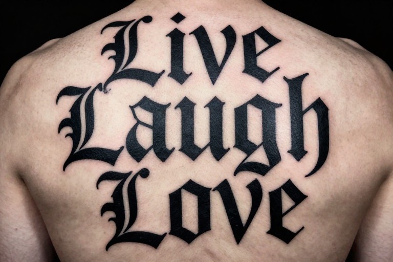 LIVE LAUGH LOVE - Gothic Lettering