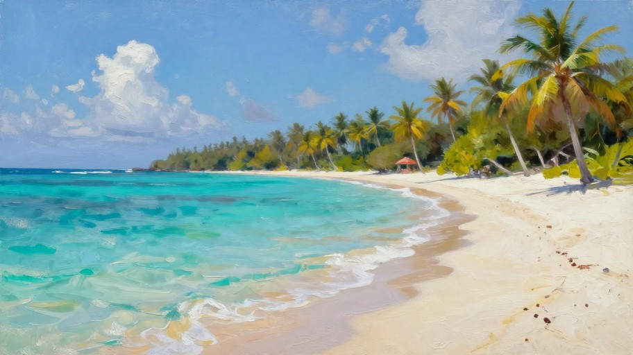 BEACH PARADISE - Painterly