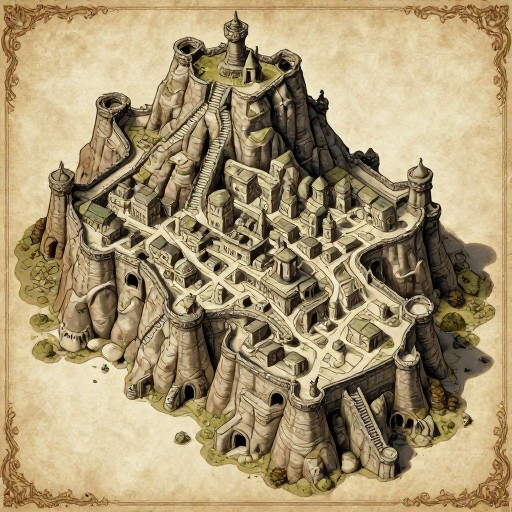 MOUNTAIN STRONGHOLD - Classic Cartography