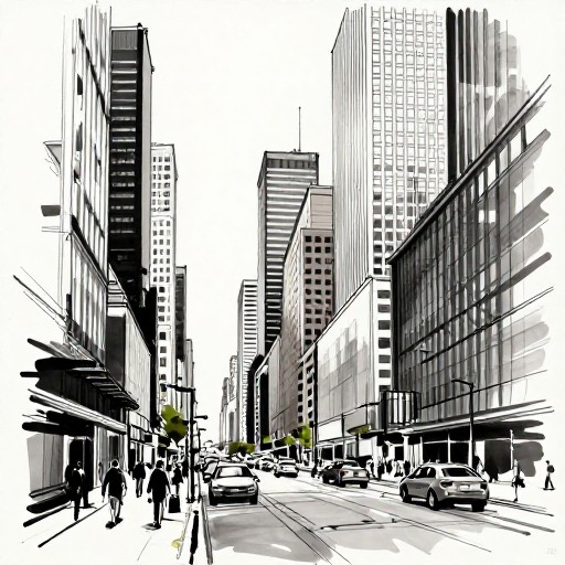 URBAN CITYSCAPE - Expressive Line