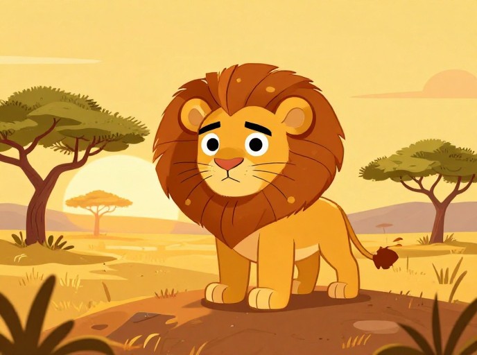 BRAVE LION - Cartoon