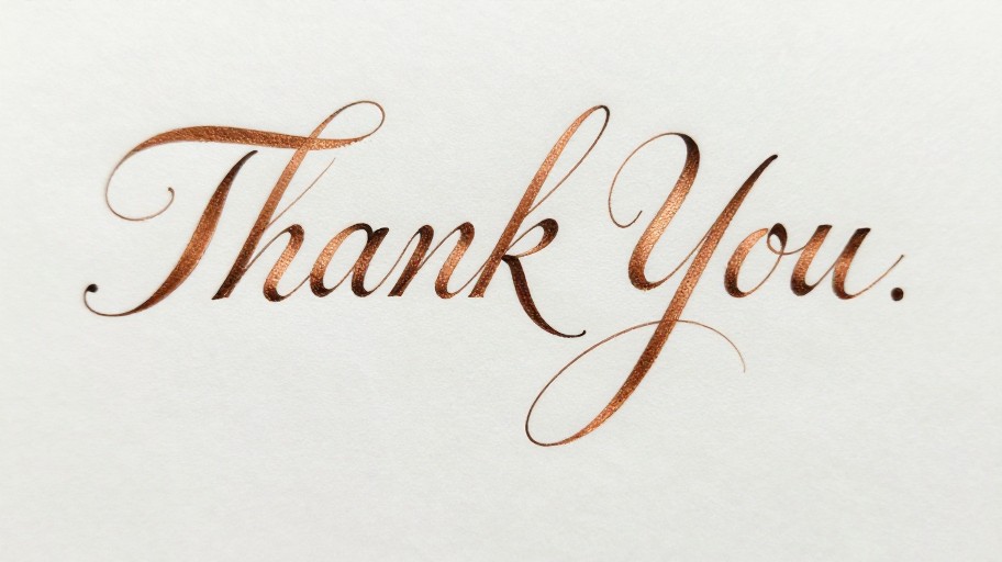 THANK YOU - Classic Copperplate