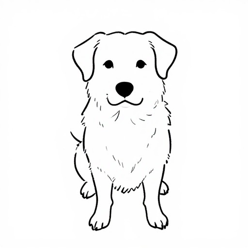 DOG PORTRAIT - Line Sketch