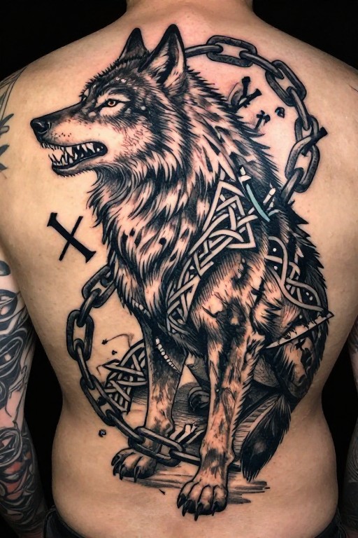 FENRIR WOLF - Traditional Nordic