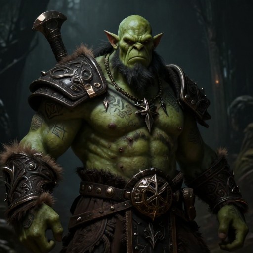 HALF-ORC BARBARIAN - Dark Fantasy