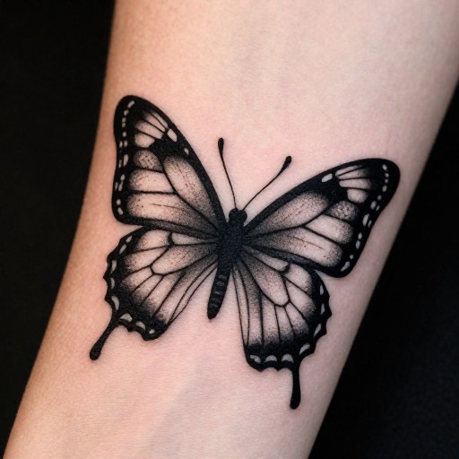 DELICATE BUTTERFLY - Blackwork
