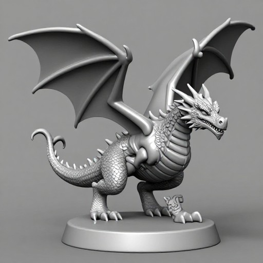 DRAGON FIGURINE - Standard STL