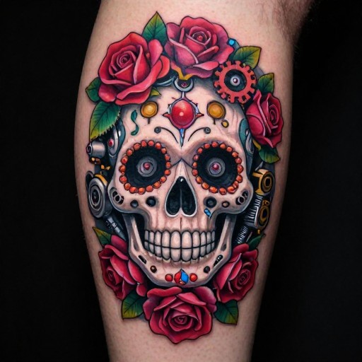 SKULL ROSES - Biomechanical