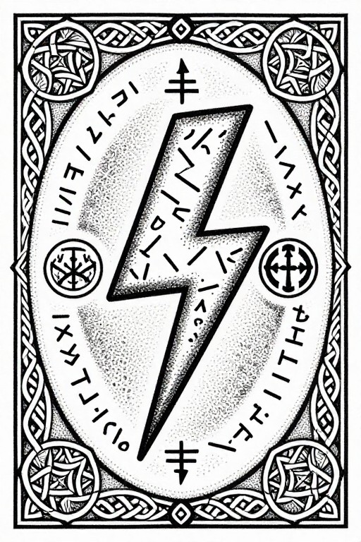 THOR'S HAMMER - Dotwork Ornamental