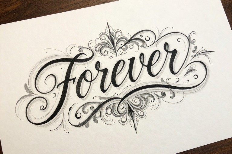 FOREVER - Ornate Calligraphy