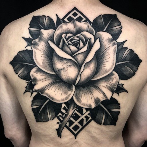 BLACK ROSE - Bold Blackwork