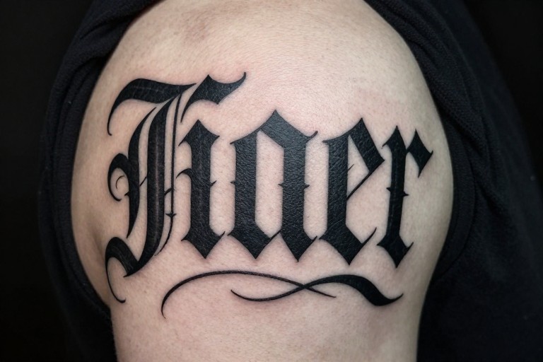 WARRIOR - Gothic Lettering