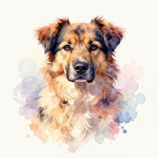 DIGITAL DOG - Watercolor