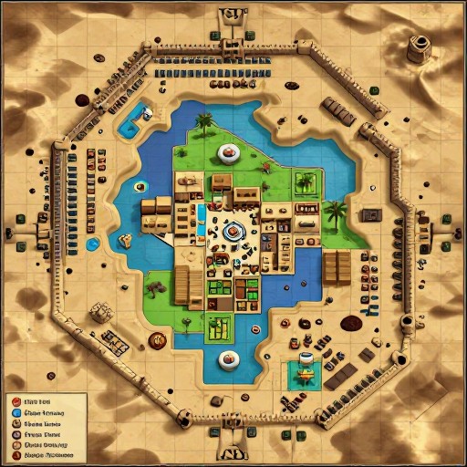 DESERT OASIS - Battle Grid