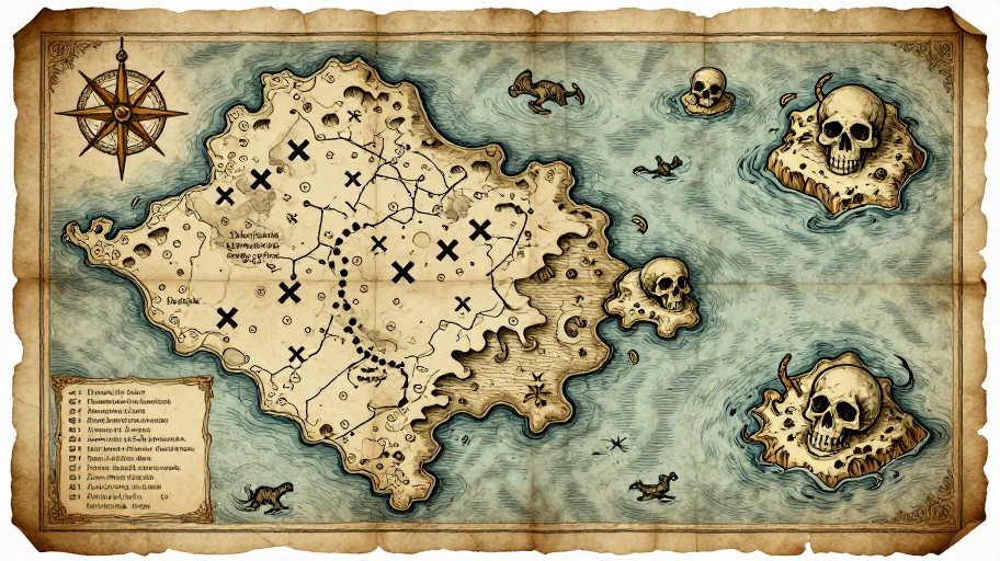 PIRATE SEAS - Fantasy Parchment