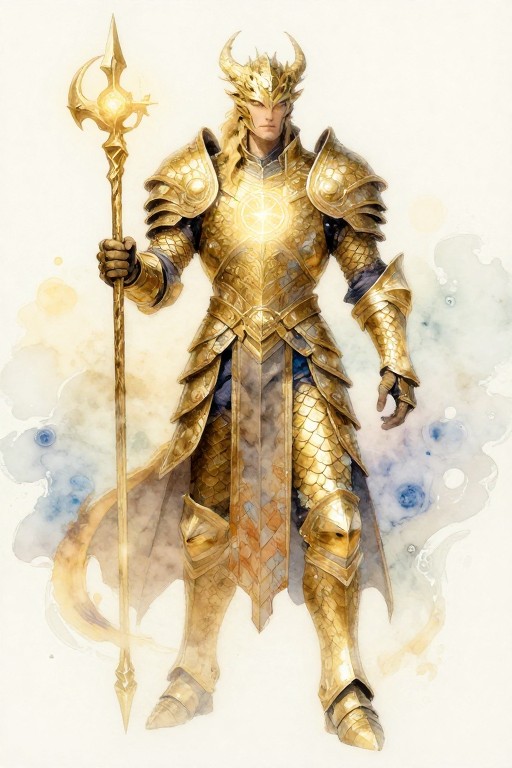 DRAGONBORN PALADIN - Watercolor