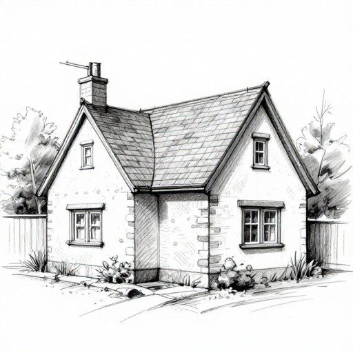LINE COTTAGE - Pencil Sketch