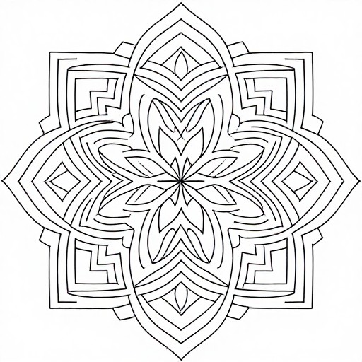 GEOMETRIC PATTERNS - Classic Line Art